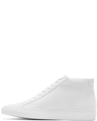 Common Projects White Nubuck Original Achilles Mid Sneakers
