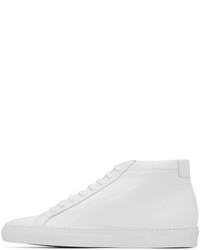 Common Projects White Original Achilles Mid Top Sneakers
