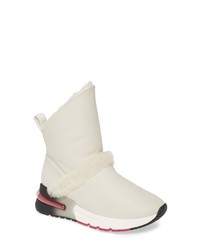 White Leather Snow Boots