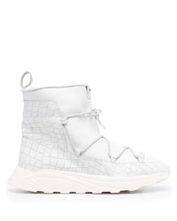 White Leather Snow Boots