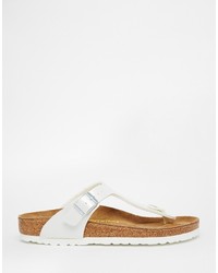 Birkenstock Gizeh Pearl White Regular Fit Flat Sandals