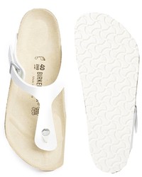 Birkenstock Gizeh White Flat Regular Fit Sandals