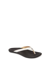 OluKai Ho Opio Leather Flip Flop