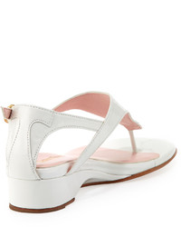 Taryn Rose Kat Patent Leather Strappy Sandal White
