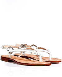 Diane von Furstenberg Leather Thong Sandals