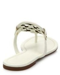 Tory Burch Miller Leather Logo Thong Sandals
