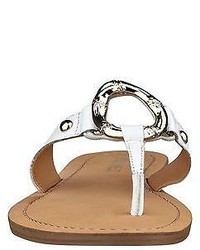 Nine West Sibeal White Leather Thong Sandals 60311790 L15