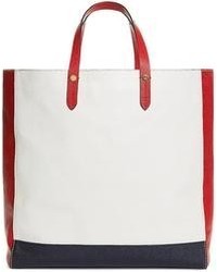 White Leather Tote Bag