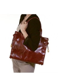 Amerileather Double Handled Buckle Leather Tote