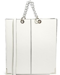 Asos Shopper With Chunky Metal Handle White