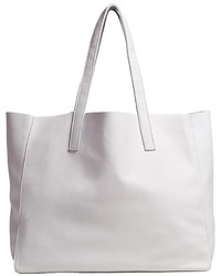 Clover Leather Tote In White