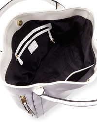 Neiman Marcus Double Zip Tote Bag White