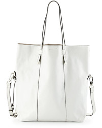 Halston Heritage North South Leather Tote Bag White