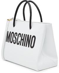 Moschino Leather Tote With Logo