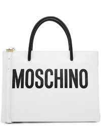 Moschino Leather Tote With Logo