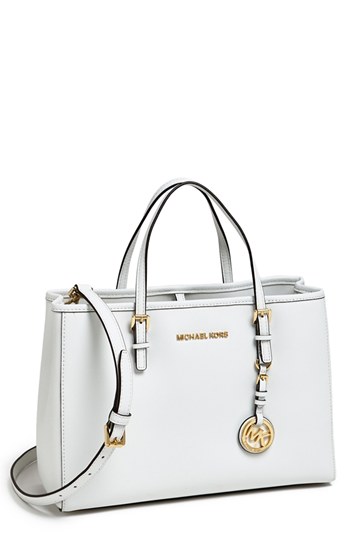 Leather tote Michael Kors White in Leather - 35467325