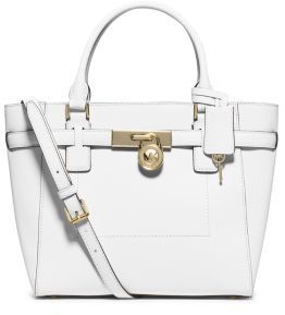 Michael Kors HAMILTON Large Two Tone Tote in BLACK WHITE SAFFIANO bag -  $119 - From Renee