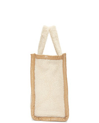 Stand Studio Off White Faux Shearling Large Lola Tote
