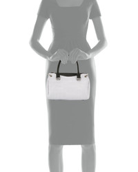 Charles Jourdan Paige Leather Small Structured Tote Bag White
