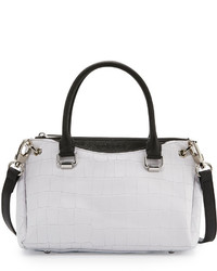 Charles Jourdan Paige Leather Small Structured Tote Bag White