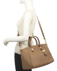 Tribeca Pebbled Leather Satchel