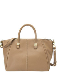 Tribeca Pebbled Leather Satchel