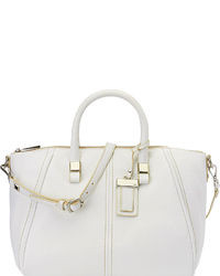 Tribeca Pebbled Leather Satchel