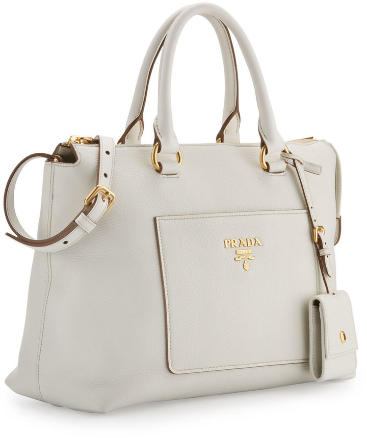 prada pebbled leather tote