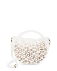 BP. Perforated Faux Leather Crossbody Can Bag