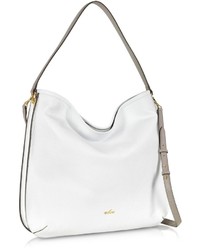 Hogan Print White Taupe Leather Hobo Bag | Where to buy & how to wear