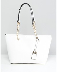Aldo Structured Shopper Tote Bag With Chain Detail Handle