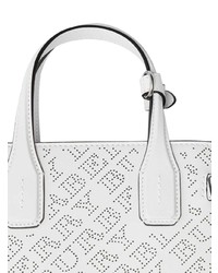 Burberry The Small Banner In Perforated Logo Leather