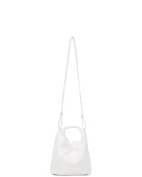 MM6 MAISON MARGIELA White Extra Small Triangle Tote Shoulder Bag