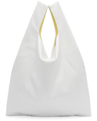 MM6 MAISON MARGIELA White Faux Leather Tote Bag