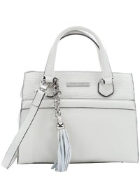 Charles Jourdan White Leather Valentina Convertible Mini Tote Bag
