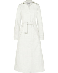 White Leather Trenchcoat