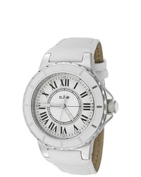 a_line A Line Marina White Dial White Leather Watch