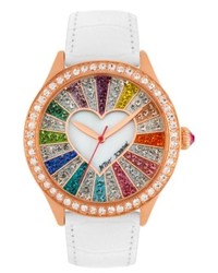 Betsey Johnson Watch White Leather Strap 42mm Bj00131 15