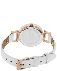 Christian Van Sant Cv8164 Petite White Leather Watch