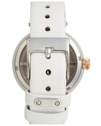 Kenneth Cole New York Cutout Dial Leather Strap Watch 36mm