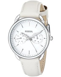 Fossil Es3806 Tailor Stainless Steel Watch With Leather Band