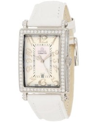 Gevril 7249nv Mini Quartz Avenue Of Americas White Diamond Watch