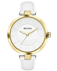 Bulova Gold Tone Slim Strap Watch 97l140