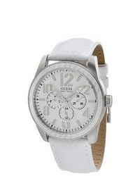 GUESS Multifunction White Leather Watch W95129g1
