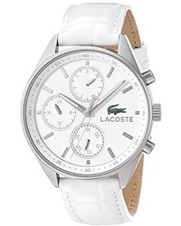 Lacoste 2000864 Philadelphia Stainless Steel Watch With White Leather Band