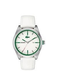 Lacoste Montreal White Dial White Leather Watch 2010595