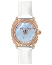 Ted Baker London Mini Jewels Crystal Index Patent Leather Strap Watch 26mm