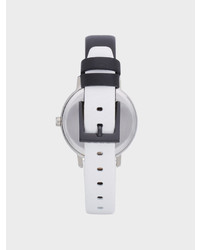 DKNY Modernist Black And White Leather Watch