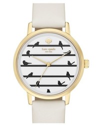 Kate Spade New York Birds On A Wire Metro Leather Strap Watch 34mm