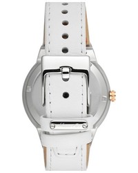 Kenneth Cole New York Crystal Index Leather Strap Watch 38mm